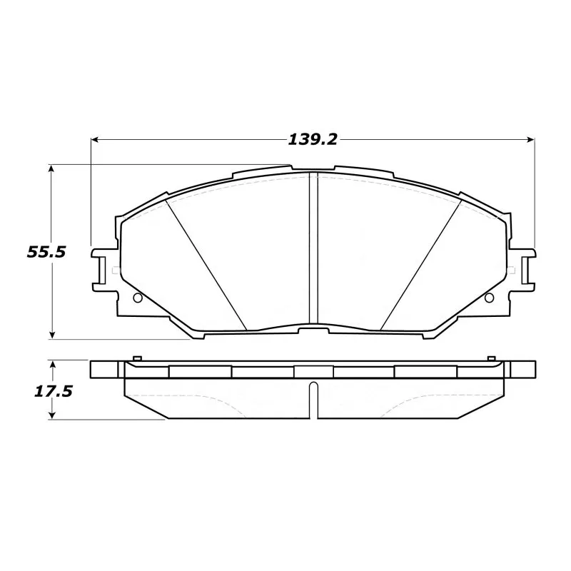 Jeu de 4 plaquettes de frein avant STOPTECH 308.12100 - Visuel 1