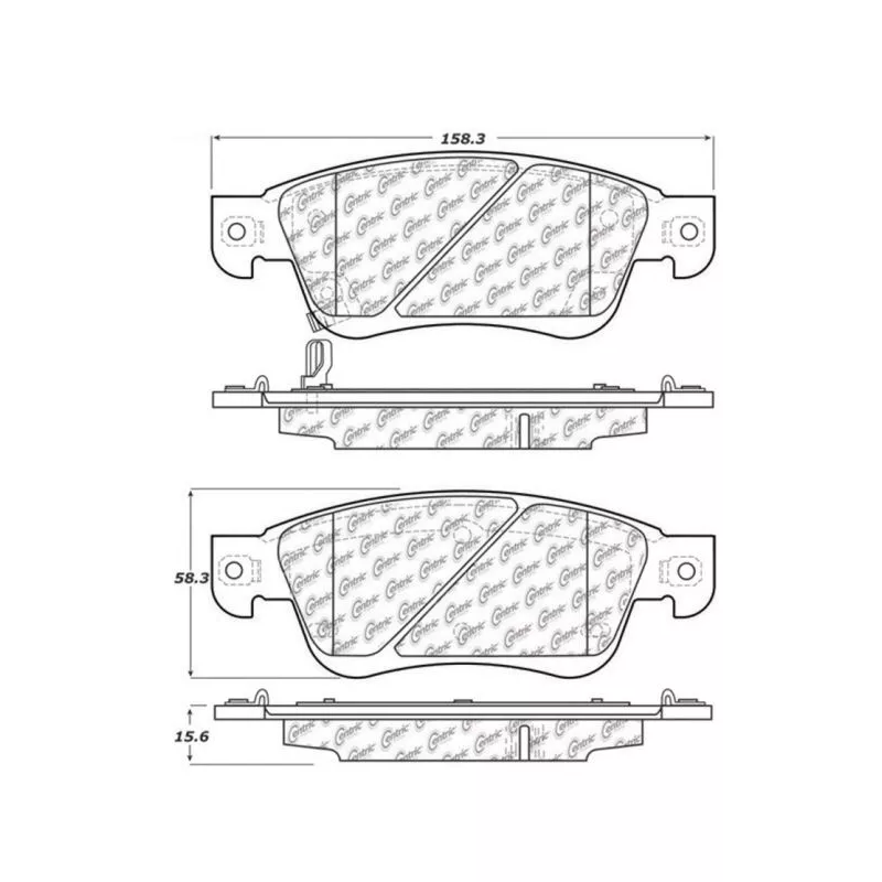 Jeu de 4 plaquettes de frein avant STOPTECH 308.12870 - Visuel 1