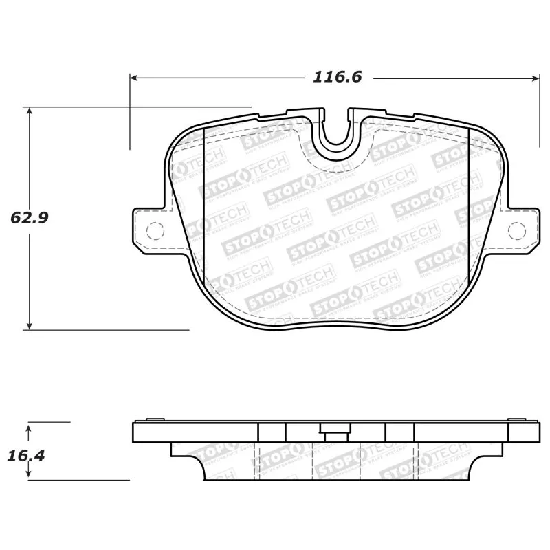 Jeu de 4 plaquettes de frein STOPTECH 308.14270 - Visuel 1