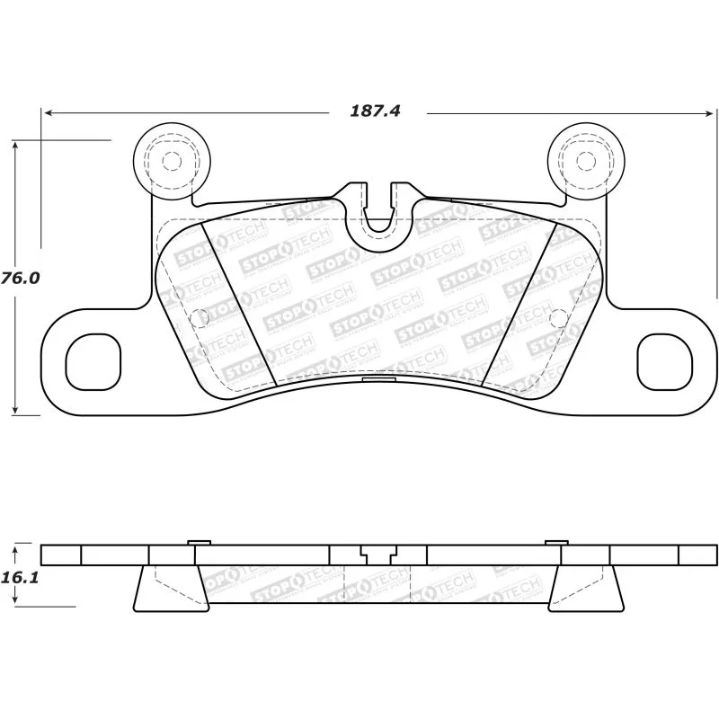 Jeu de 4 plaquettes de frein STOPTECH 308.14530 - Visuel 1