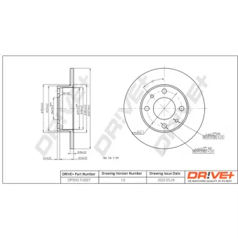 Dr!ve+ DP1010.11.0027 - Jeu de 2 disques de frein avant