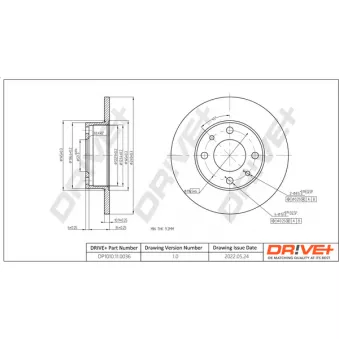 Dr!ve+ DP1010.11.0036 - Jeu de 2 disques de frein arrière