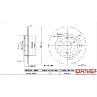 Dr!ve+ DP1010.11.0039 - Jeu de 2 disques de frein avant