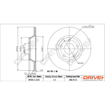 Dr!ve+ DP1010.11.0116 - Jeu de 2 disques de frein avant