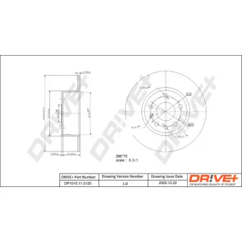Dr!ve+ DP1010.11.0120 - Jeu de 2 disques de frein arrière