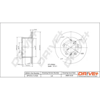 Dr!ve+ DP1010.11.0122 - Jeu de 2 disques de frein arrière
