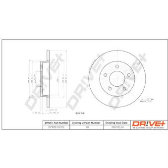 Dr!ve+ DP1010.11.0172 - Jeu de 2 disques de frein arrière