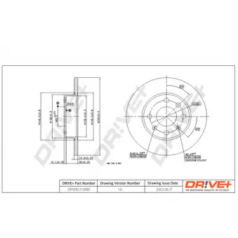 Dr!ve+ DP1010.11.0189 - Jeu de 2 disques de frein avant