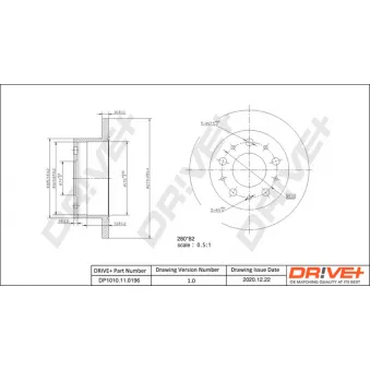 Dr!ve+ DP1010.11.0196 - Jeu de 2 disques de frein arrière
