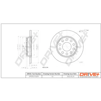 Dr!ve+ DP1010.11.0219 - Jeu de 2 disques de frein arrière