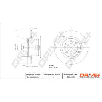 Dr!ve+ DP1010.11.0261 - Jeu de 2 disques de frein avant