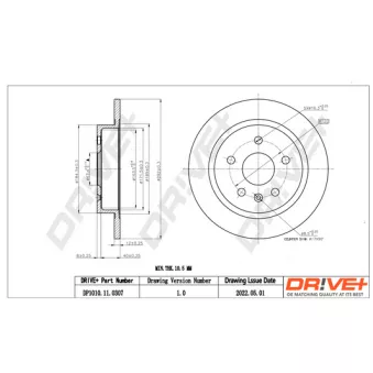 Dr!ve+ DP1010.11.0307 - Jeu de 2 disques de frein arrière