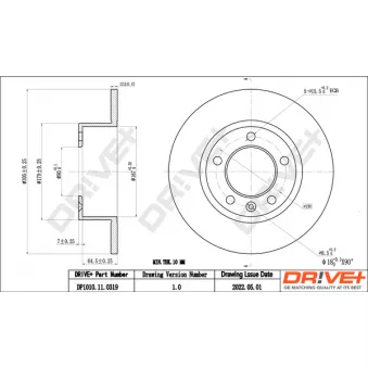 Dr!ve+ DP1010.11.0319 - Jeu de 2 disques de frein arrière