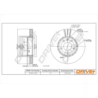 Jeu de 2 disques de frein avant Dr!ve+ OEM 4020600QAF