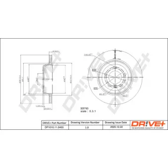 Dr!ve+ DP1010.11.0400 - Jeu de 2 disques de frein arrière