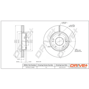 Dr!ve+ DP1010.11.0408 - Jeu de 2 disques de frein avant
