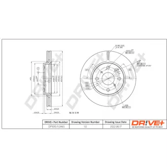 Dr!ve+ DP1010.11.0465 - Jeu de 2 disques de frein avant
