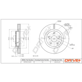 Dr!ve+ DP1010.11.0511 - Jeu de 2 disques de frein avant