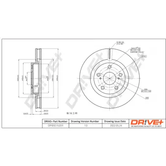 Jeu de 2 disques de frein avant Dr!ve+ OEM 4351233140