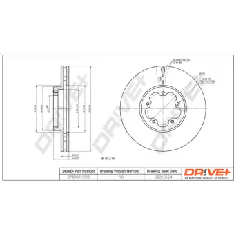 Dr!ve+ DP1010.11.0518 - Jeu de 2 disques de frein avant
