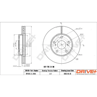 Dr!ve+ DP1010.11.0541 - Jeu de 2 disques de frein avant