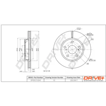 Dr!ve+ DP1010.11.0542 - Jeu de 2 disques de frein avant