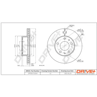 Dr!ve+ DP1010.11.0543 - Jeu de 2 disques de frein avant