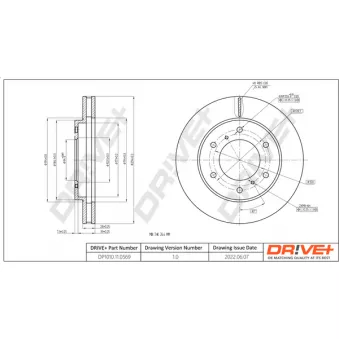 Dr!ve+ DP1010.11.0569 - Jeu de 2 disques de frein avant