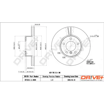 Dr!ve+ DP1010.11.0600 - Jeu de 2 disques de frein avant