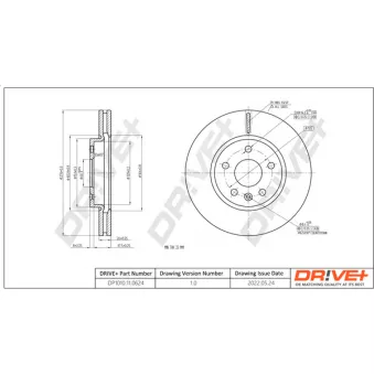 Dr!ve+ DP1010.11.0624 - Jeu de 2 disques de frein avant