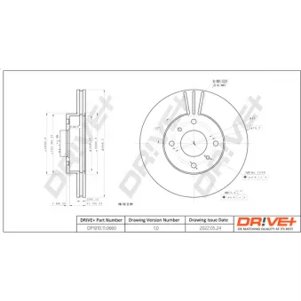 Dr!ve+ DP1010.11.0660 - Jeu de 2 disques de frein avant