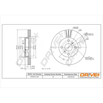 Jeu de 2 disques de frein avant Dr!ve+ OEM 1014001811