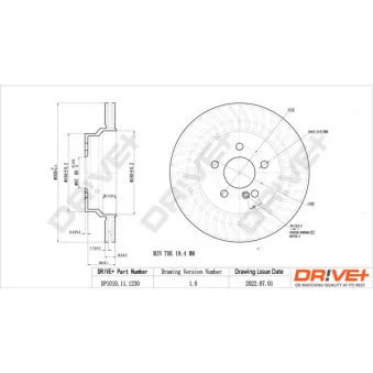 Dr!ve+ DP1010.11.1230 - Jeu de 2 disques de frein arrière