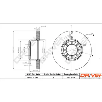 Jeu de 2 disques de frein arrière Dr!ve+ OEM 2996043