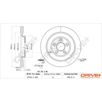 Dr!ve+ DP1010.11.1658 - Jeu de 2 disques de frein arrière