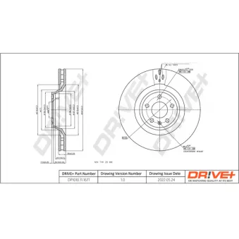 Jeu de 2 disques de frein avant Dr!ve+ OEM 4F0615301G
