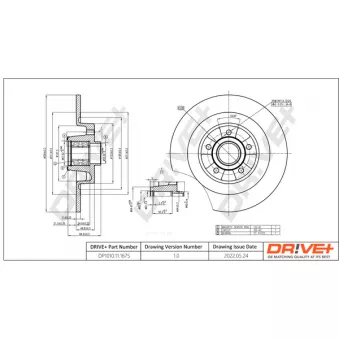 Dr!ve+ DP1010.11.1675 - Jeu de 2 disques de frein arrière