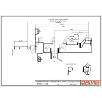 Jeu de 2 amortisseurs avant Dr!ve+ OEM A2093200330
