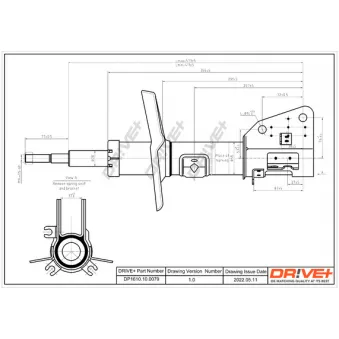 Jeu de 2 amortisseurs avant Dr!ve+ OEM 543020044R