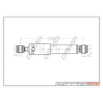 Jeu de 2 amortisseurs arrière Dr!ve+ OEM 46738204