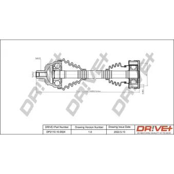 Arbre de transmission Dr!ve+ OEM 8a0407272n