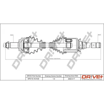 Dr!ve+ DP2110.10.0120 - Arbre de transmission