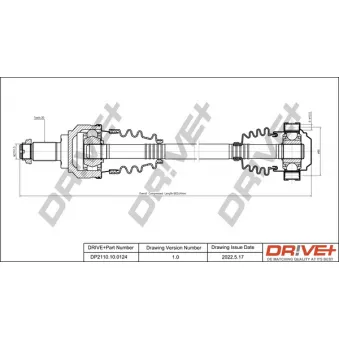 Dr!ve+ DP2110.10.0124 - Arbre de transmission