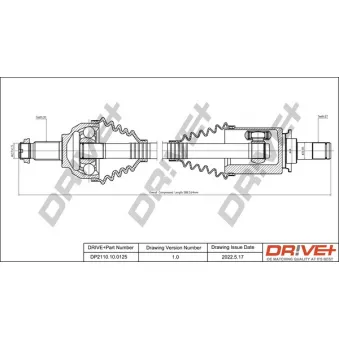 Arbre de transmission Dr!ve+ OEM 31607503537