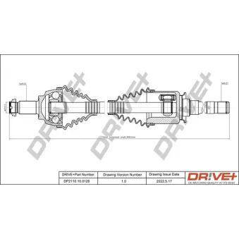 Arbre de transmission Dr!ve+ OEM 31607503538