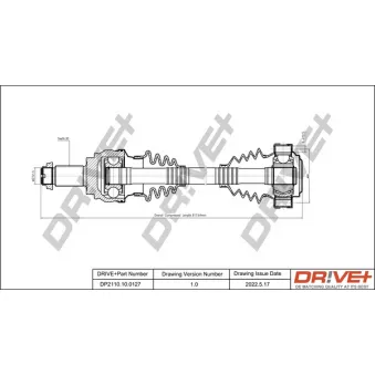 Dr!ve+ DP2110.10.0127 - Arbre de transmission