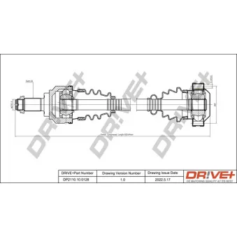Dr!ve+ DP2110.10.0128 - Arbre de transmission