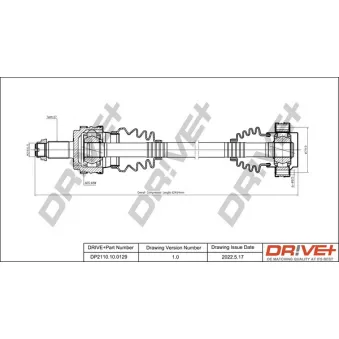 Dr!ve+ DP2110.10.0129 - Arbre de transmission