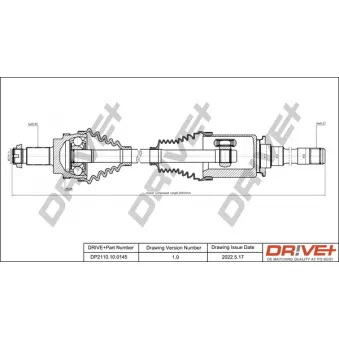 Dr!ve+ DP2110.10.0145 - Arbre de transmission