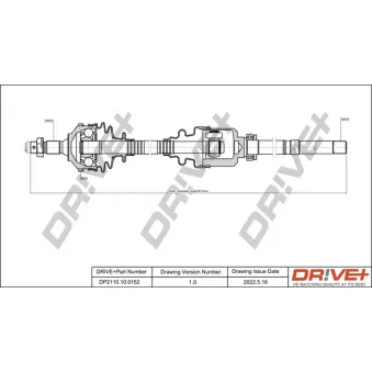 Dr!ve+ DP2110.10.0152 - Arbre de transmission
